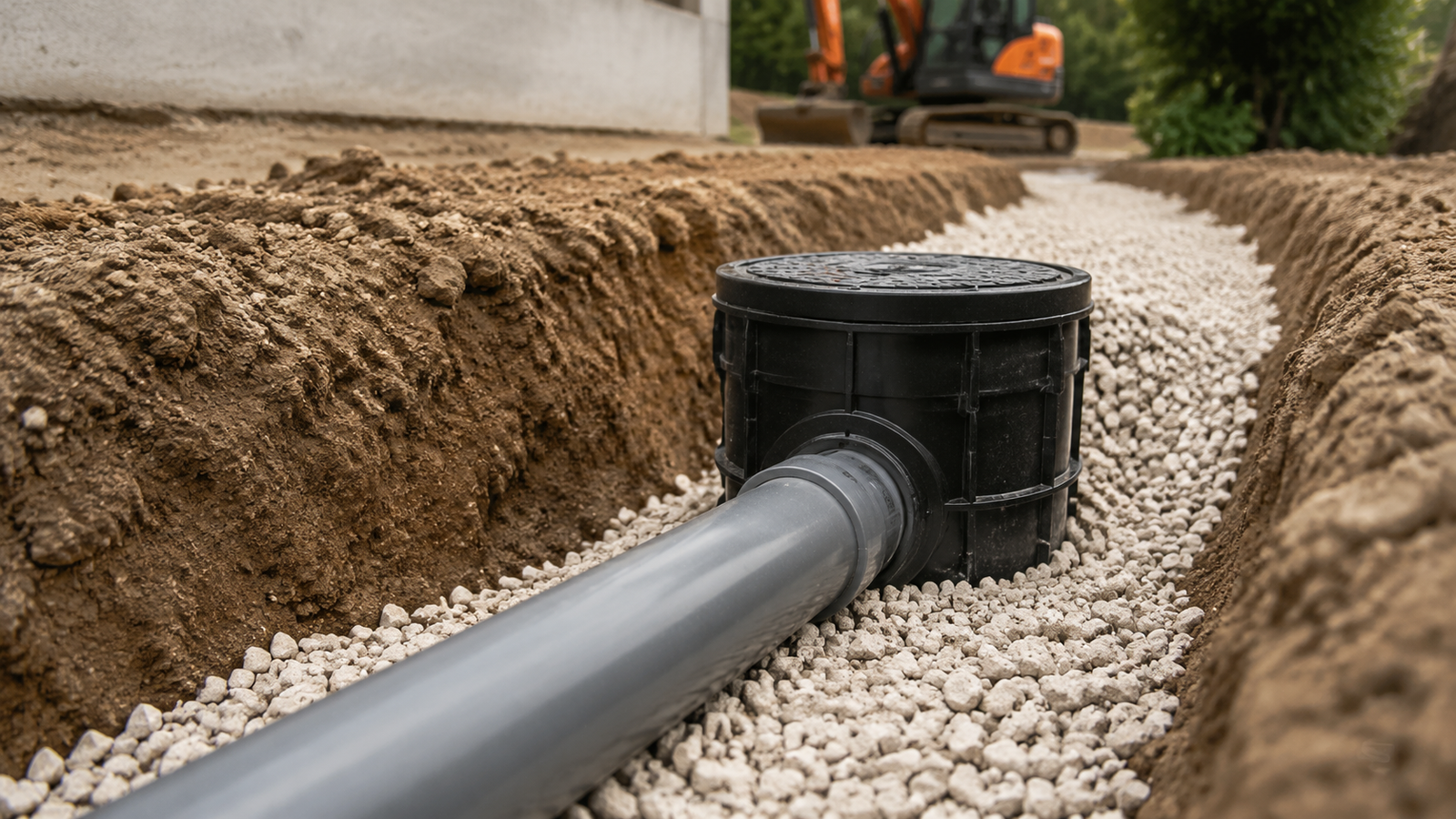 Regard d’assainissement à Raccordement simple et soigné – chantier JRTP