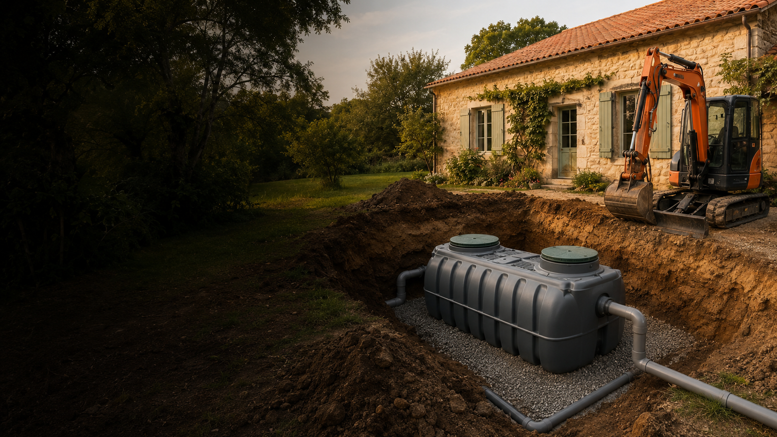 Assainissement autonome à Installation complète – chantier JRTP